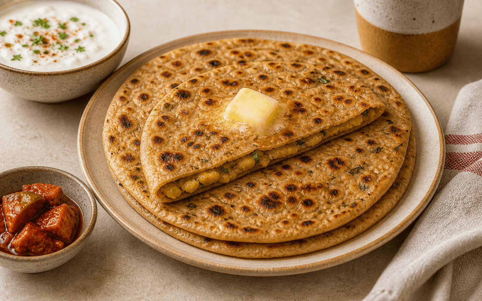 Aloo Paratha vegetarian recipe