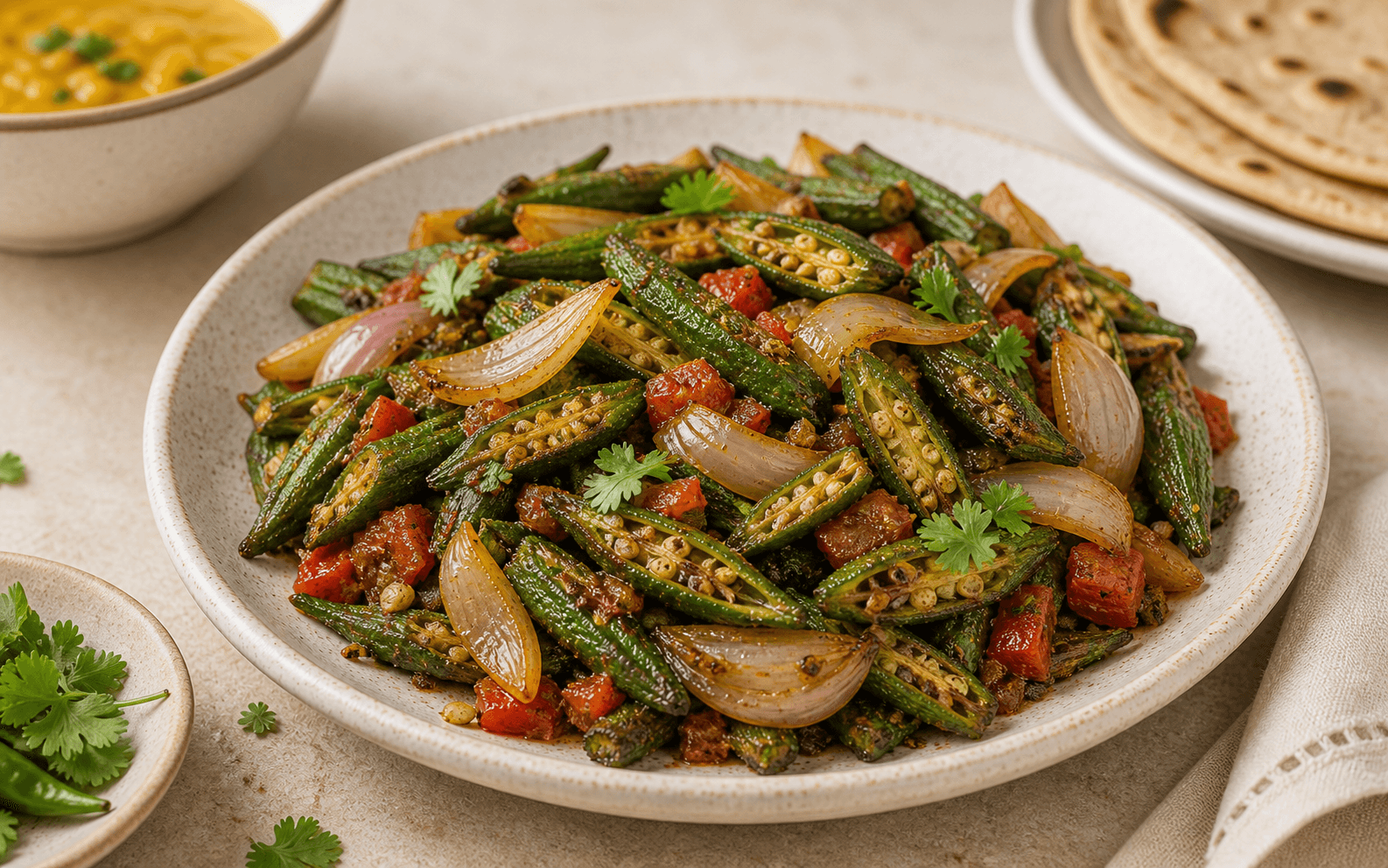 Bhindi Do Pyaza vegetarian recipe