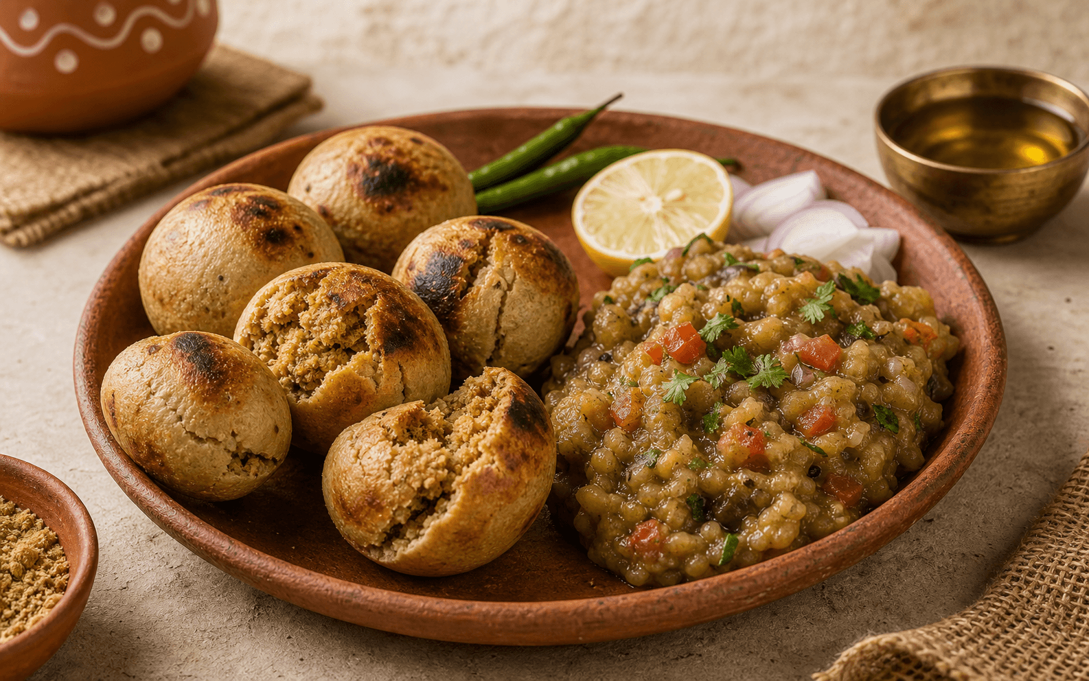Litti Chokha vegetarian recipe