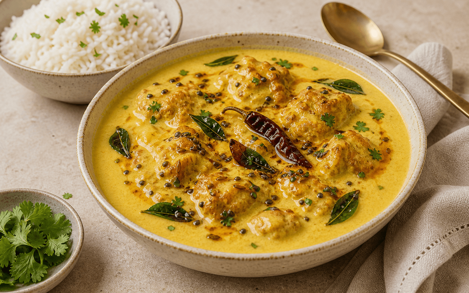 Punjabi Kadhi Pakora vegetarian recipe